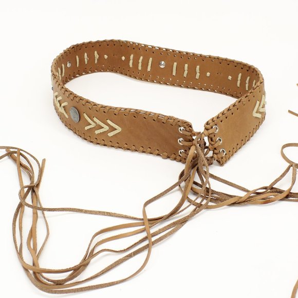 American West Accessories - Vintage American West Buffalo Nickle Fringe Belt